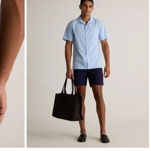 Quince Men's Organic Cotton Classic Stretch 7" Chino Shorts Deep Navy 36